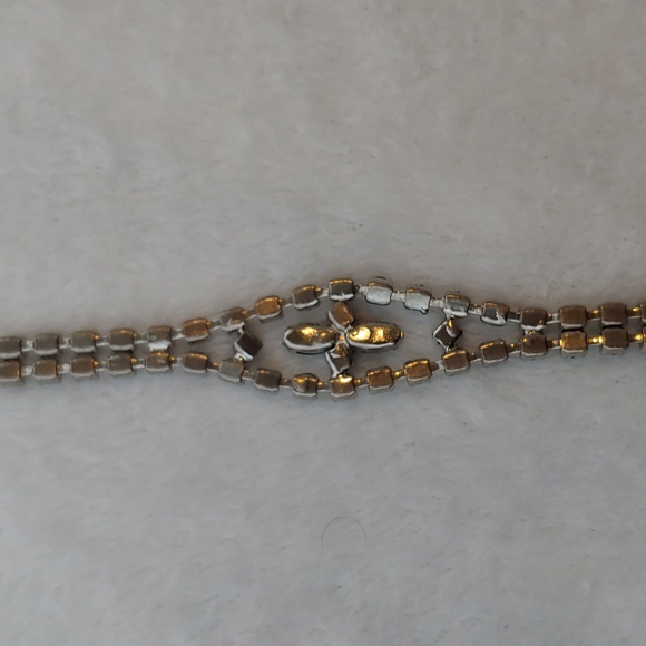 Stylish Formal Wear Rhinestone Women's Bracelet in Black Silver, 7 Inches - Picture 12 of 14